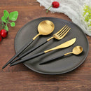 5pcs Portable Stainless Steel Tableware Dinnerware Travel Camp Cutlery Set