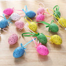 18pcs Dove Egg Easter Eggs Hand Painted Easter Decorative Toys Kids Pendant