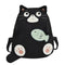 Fashion Cat Print Travel Backpacks Women Canvas Shoulder Top-handle Bags