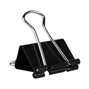 1pc Large Black Paper Binder Clip Metal File Clamp For Office School Stationery