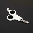 Pet Nail Toe Clipper Scissors Stainless Steel Dog Claw Cutter(White Black) A