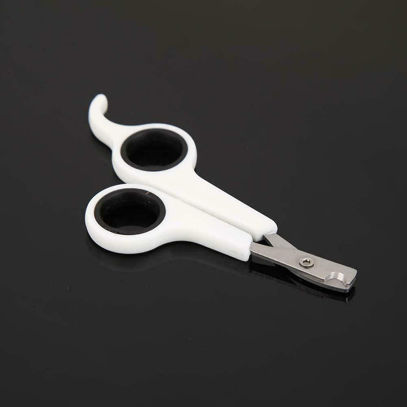 Pet Nail Toe Clipper Scissors Stainless Steel Dog Claw Cutter(White Black) A