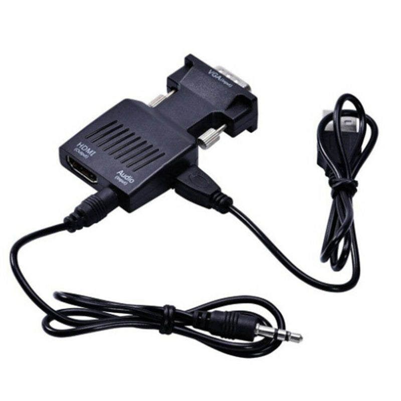 1080P VGA male to HDMI female adapter converter with USB audio cableU2 JC,a