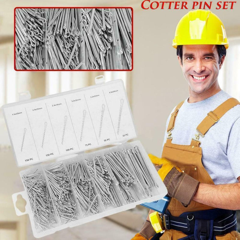 555pcs/Set Stainless Steel Split Pins Clevis Cotter Pin Fasteners Parts Tool Kit