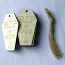 10pcs Wooden Halloween Tombstone Pendant Small Hangings Pendants Props for