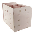 Desktop Organizer Office Storage Rack Wood Display Shelf Display Pink