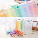 7 Day Weekly Medicine Organizer 28 Slot Pill Dispenser Tablet Storage Pop-Up Box