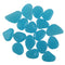 100 Man-Made Glow in the Dark Pebbles Stone for Garden Walkway Sky Blue