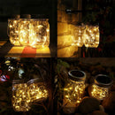 6 Pack Solar Mason Jar Lights, 10 Led String Fairy Firefly Lights Lids Inse