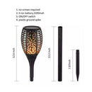 51 LED Flame Solar Torch Light Waterproof Flickering Path Garden Lamps