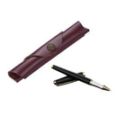 Handmade Leather Fountain Pen Sleeve Roll Wrap Pen Pouch for Students and A O7V3