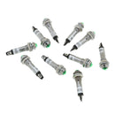 10pcs 8mm 24V Green LED Metal Indicator Light XD8-2