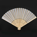 10 pcs/lot 21cm White Color Fabric Hand Fan, Silk Hand Fan Wedding Party Pr U1U4