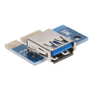 PCI-E 1X to 16X Extender Riser Card 6Pin Cable with LED Light for BTC Miner