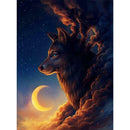 5D DIY Full Drill Diamond Painting Wolf Clouds Cross Stitch Embroidery Kits