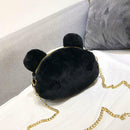 Cute Plush Panda Shoulder Bags Women Girls Chain Zipper Messenger Clutch