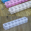 7 Day Weekly Transparent 7 Compartment Tablet Pill Box Case Holder Organize X8K4