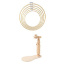 Embroidery Lap Stand Adjustable Cross Stitch Stand with Hoop Kit Sewing Tool