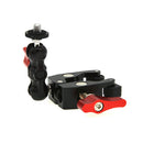 Multi-functional Ballhead Clamp With Bottom Clip Double Ball Adapter Monitor Arm