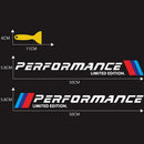 2pcs Car Stickers M Performance Limited Edition Side Door Decals (White) A