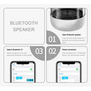 Colorful Light Wireless Speakers Waterproof with Mic Handsfree Bass White