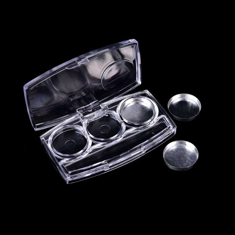 Empty 3Round Grids Eyeshadow Lipstick PowderBox Case Cosmetic Packing+Palette Kw