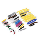 Montessori Teaching Material - 20Pcs 10 Beads Bars with 4 Set of 1-9 Beads Bar,