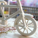 Nostalgic Bicycle Artificial Flower Decor Plant Stand (Pink+white) H1P1