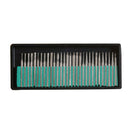 30Pcs NEEDLE 1/8 inch Diamond Grinding Head Coated Carving Burrs Shank 3  GEA