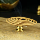 Brass Calabash Shape Incense Burner Holder Coils Stick Spiral Censer
