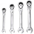 4 Pcs 8 10 12 13 Mm Flexible Reversible Head Combination Ratchet Wrench Uni