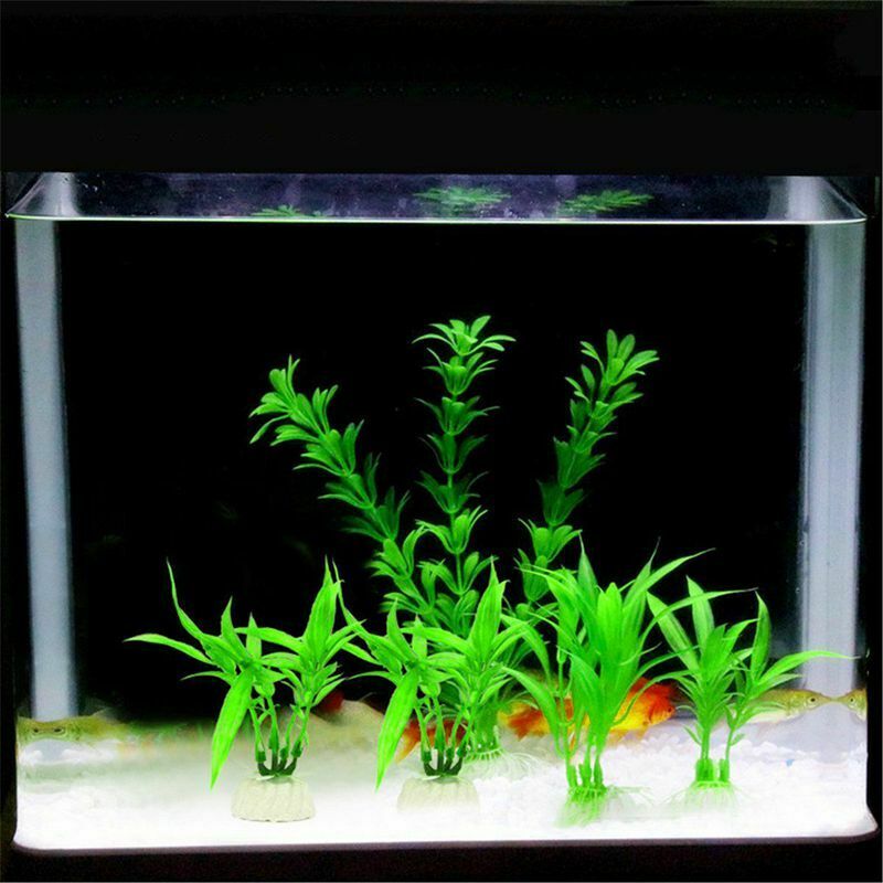 10 Pack Artificial Aquarium Plants, 10cm Height Fish Tank Decorations Home