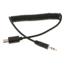 Remote Connect Cord 3.5mm-S2 Spring Coiled Cable for Sony HX50/ HX50V/ HX60/