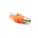 WOMENto RJ45 Male Coaxial Coax Barrel Coupler Adapter RJ45 to RF Connector TEUS