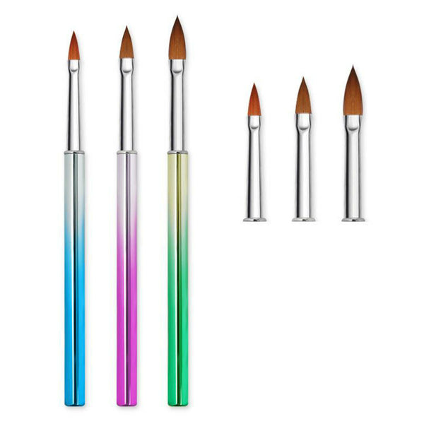 3x Nail Art Brush Set Nail Painting Brushes Liner Brush Nail Drawing Pens
