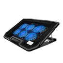 Nuoxi 6-Fan Cooling Pad Notebook Laptop Stand Portable Adjustable Aluminum