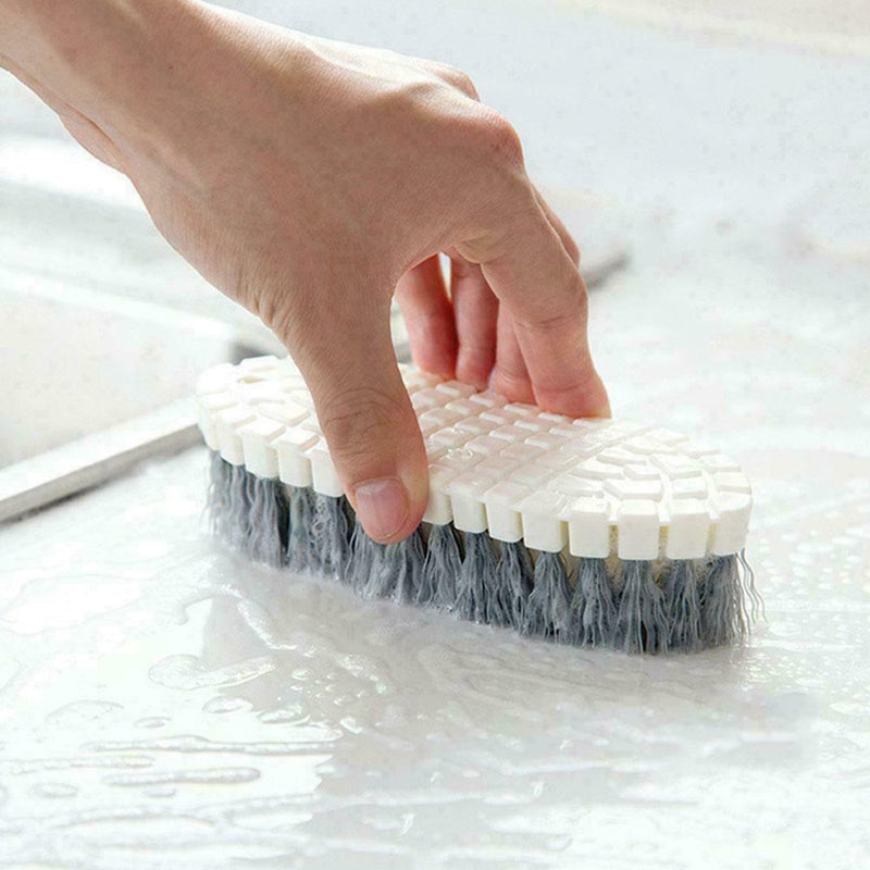 1* Bendable Cleaning Brush Dual Kitchen Floor Cleaner Bathrsh Tile Tools O1A9