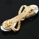 Fashion Crystal Rhinestone Oval Bowknot Barrette Hair Clip Clamp Hairpin A2O2