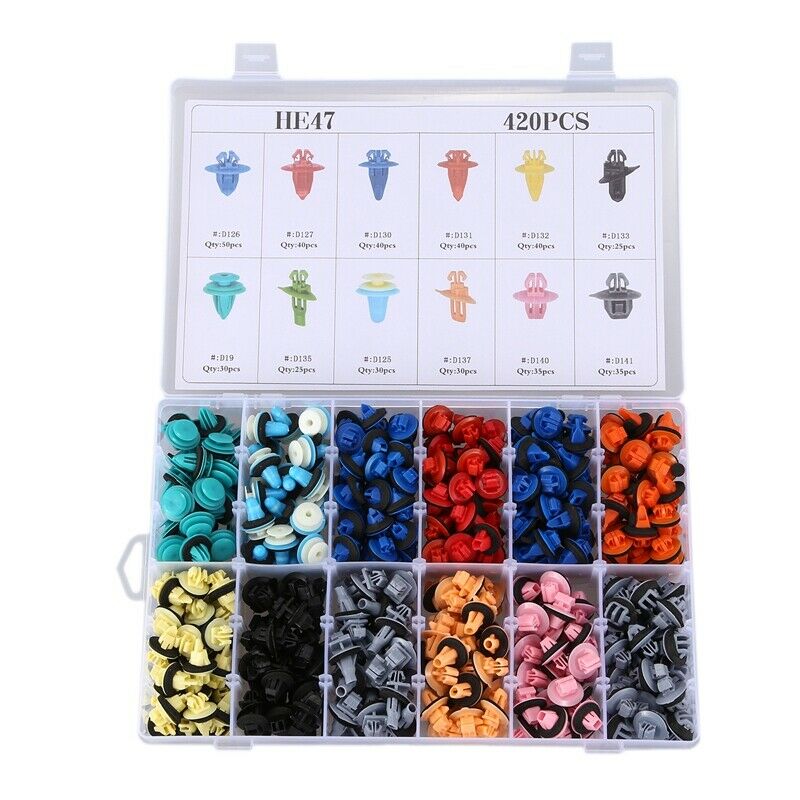 420Pcs Auto Fender Flare Clip Kit Hood Bumper Front Spoiler Clip Retainer F F4Z2