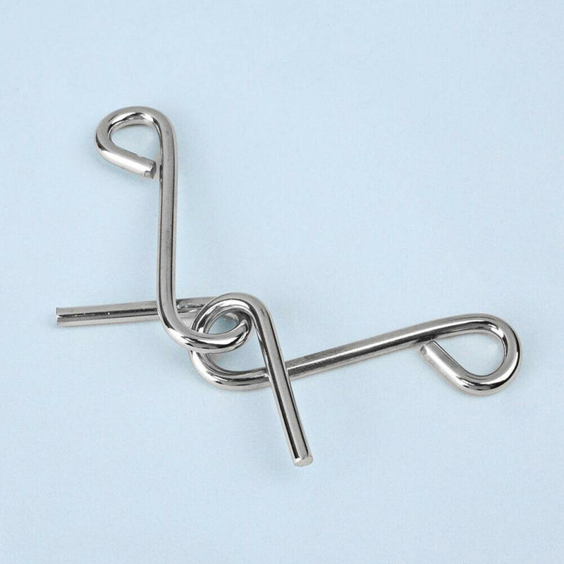8pcs/Set Metal Puzzle Wire IQ Mind Brain Kids Adults Stress Reliever Toys