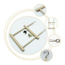 Wooden Bell Swing with Landing Place for Budgie Parakeet Cockatiel Conure