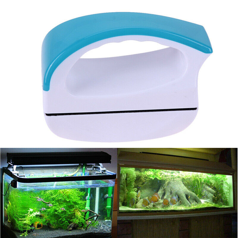 Floating Brush Magnetic Aquarium Fish Tank Glass Seaweed Scraper Cleaner Aq O9S9