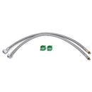 2x 60cm Flexible Braided Stainless Steel Faucet Hose Connector