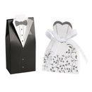 50 pairs dragee Box black groom + white bride for Wedding S3S3