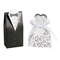 50 pairs dragee Box black groom + white bride for Wedding S3S3