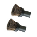 2pcs Round Dusting Brush Long Horsehair Vacuum Attachment Tools ,1-1/4'' 32mm