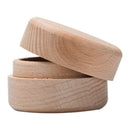 1X(1Pc Portable Retro Round Wooden Jewelry Storage Box Ring Earrings Contai