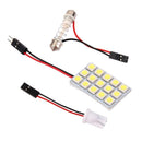 15SMD 5050 LED Festoon Dome Light Panel Interior Lamp Bulb T10 BA9S DC 12V