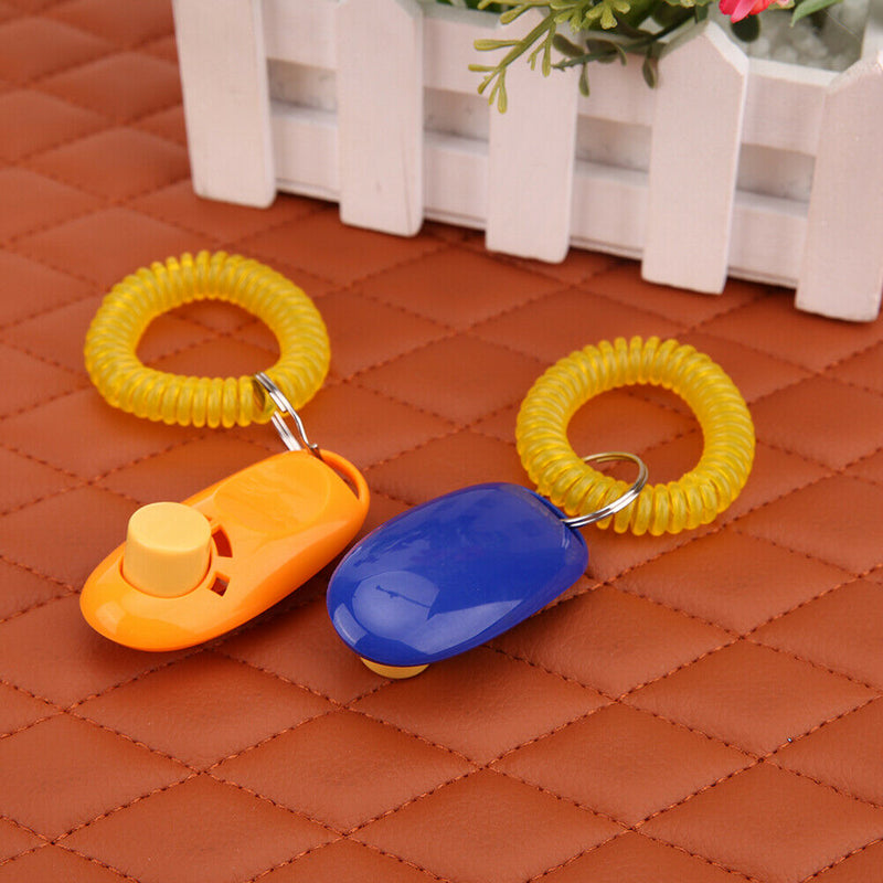 7pcs Pet Dog Training Adjustable Sound Key Chain Clicker Dog Tranining Toys