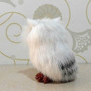 Cute Lovely Owl White Black Furry Christmas Bird Ornament Decoration-Ador.AU